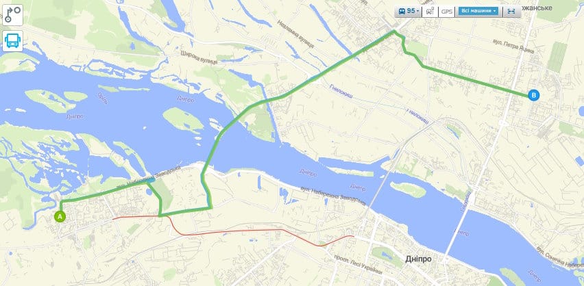 Маршрутка № 95 Дніпро