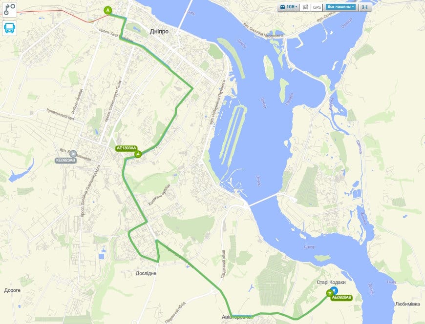Маршрутка № 109 Дніпро