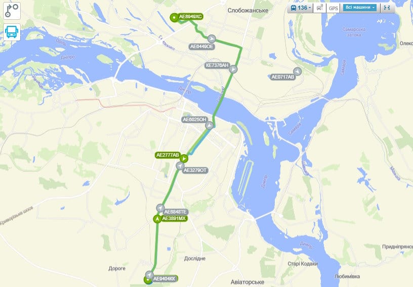 Маршрутка № 136 Дніпро