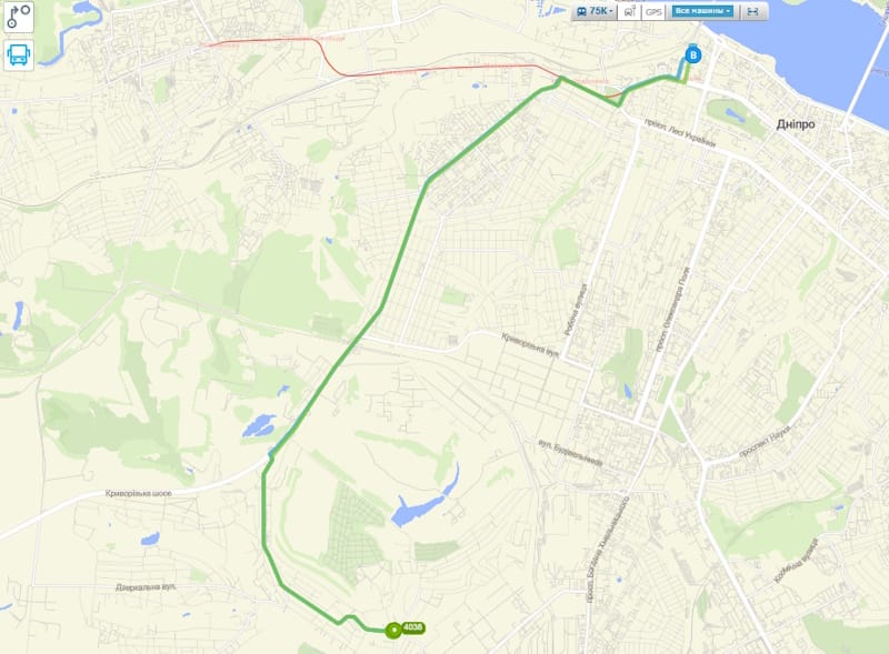 Автобус 75к Дніпро