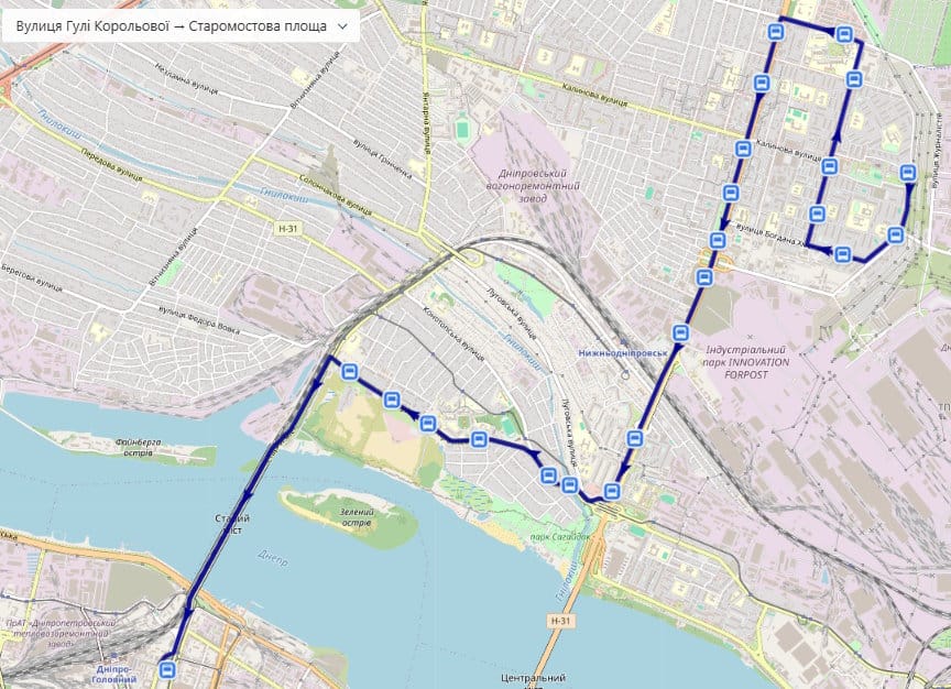 Маршрутка № 31 Дніпро