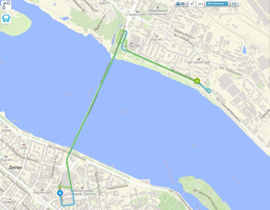 Маршрутка № 56 Дніпро