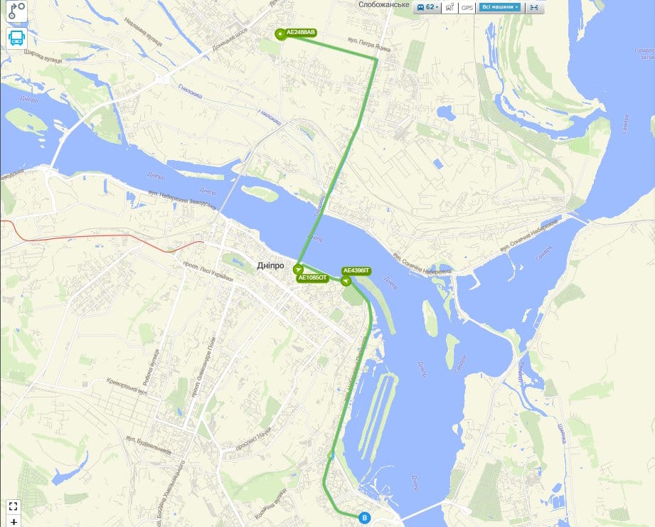 Маршрутка № 62 Дніпро