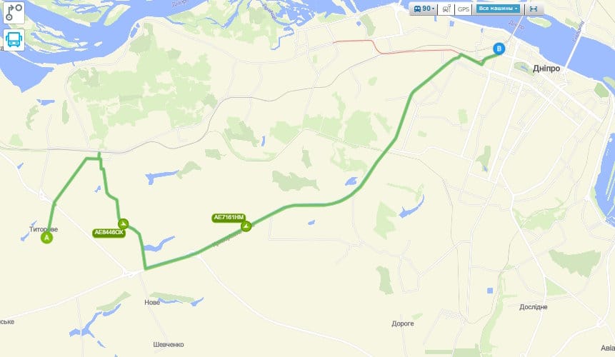 Маршрутка № 90 Дніпро