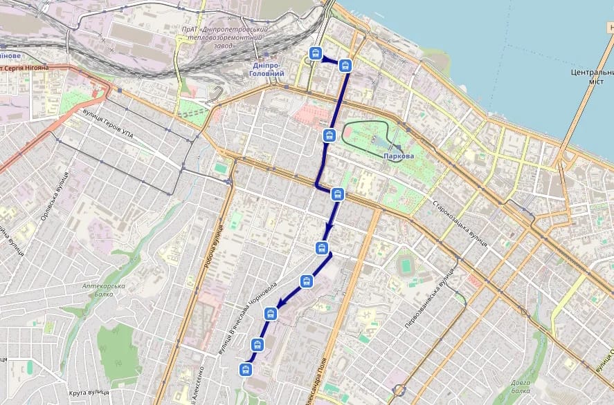 Трамвай 17 в Днепре