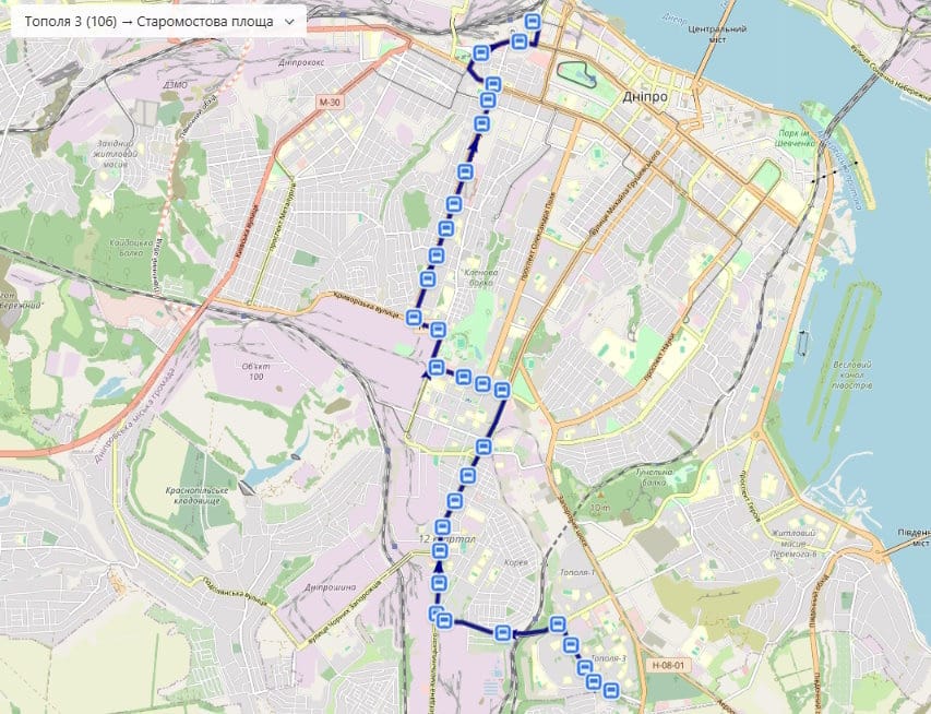 Маршрутка № 106 в Днепре