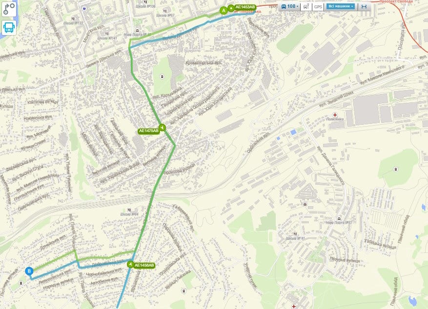 Маршрутка № 108 в Днепре