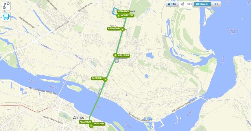 Маршрутка № 115 в Днепре