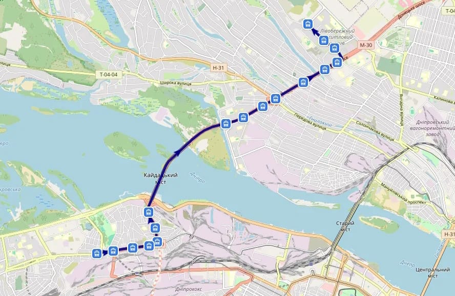 Трамвай 18 в Днепре