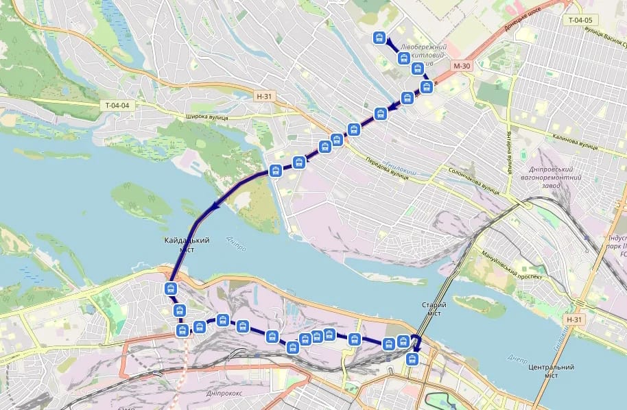 Трамвай 19 в Днепре