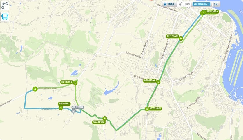 Маршрутка № 151А в Днепре