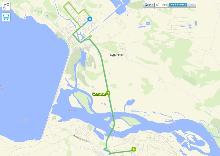 Автобус № 14 Каменское