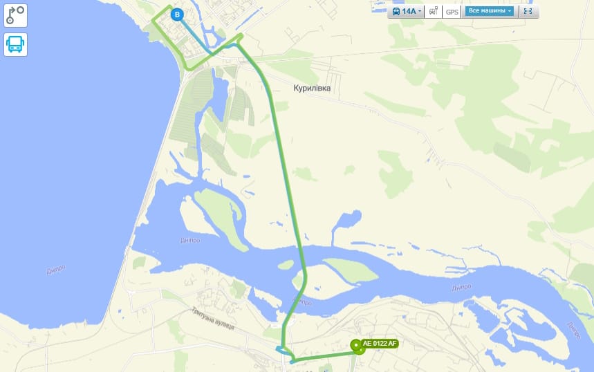 Автобус 14А Каменское