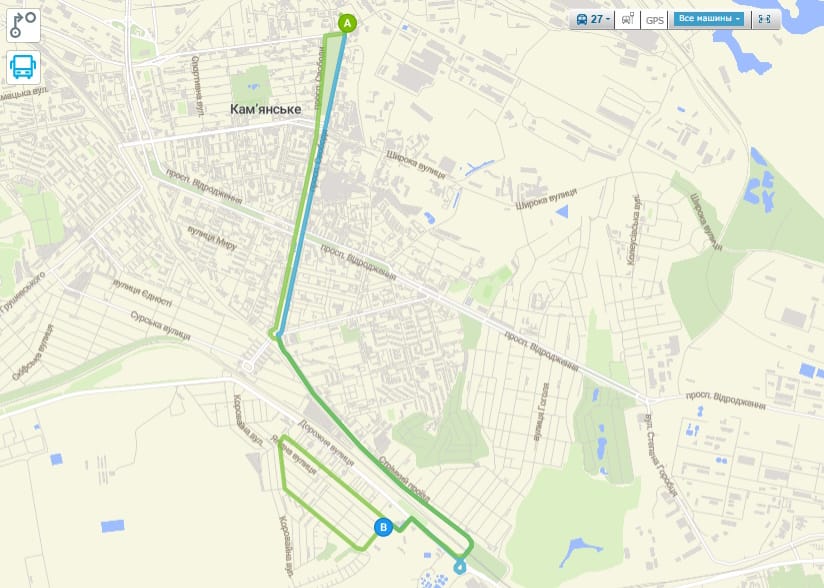 Автобус 27 Каменское