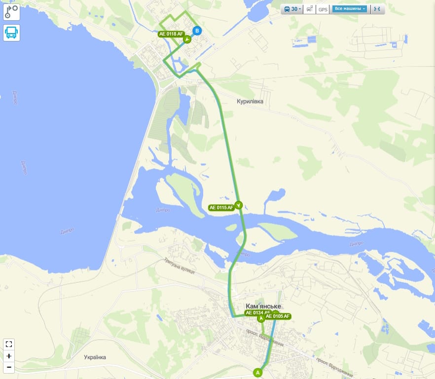 Автобус 30 Каменское