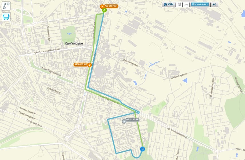 Маршрутка 23А Каменское