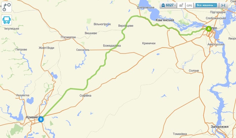 Электричка Днепр - Кривой Рог