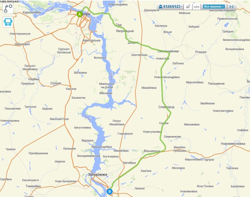 Электричка Днепр - Запорожье