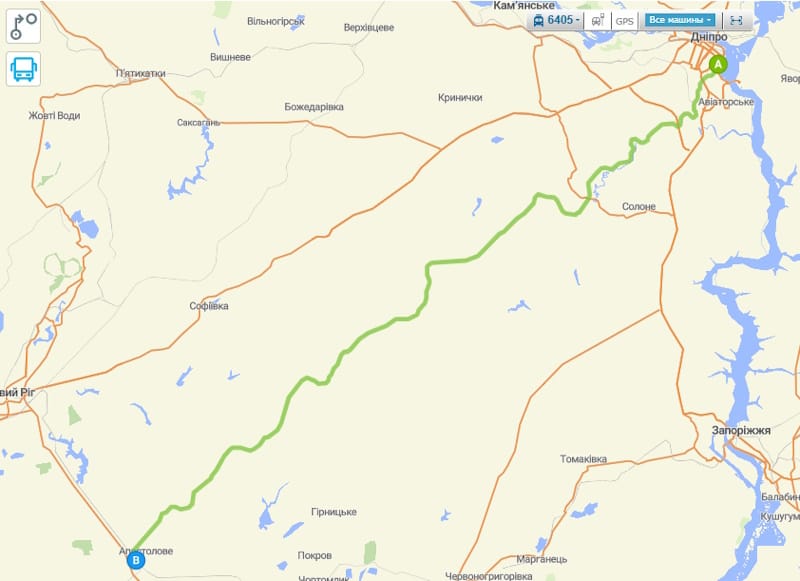 Электричка Днепр - Апостолово