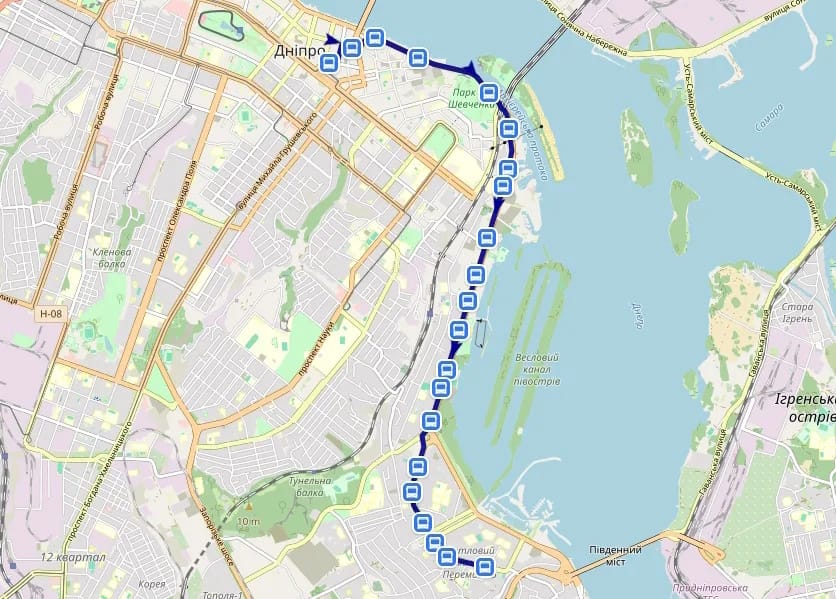 Троллейбус 12 в Днепре