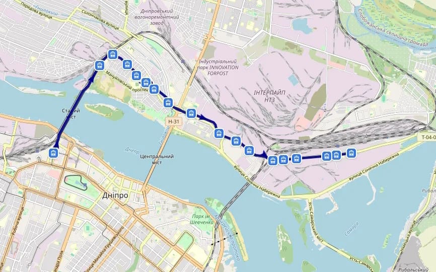 Трамвай 9 в Днепре