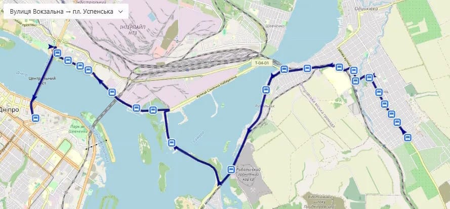 Маршрутка № 21А в Днепре