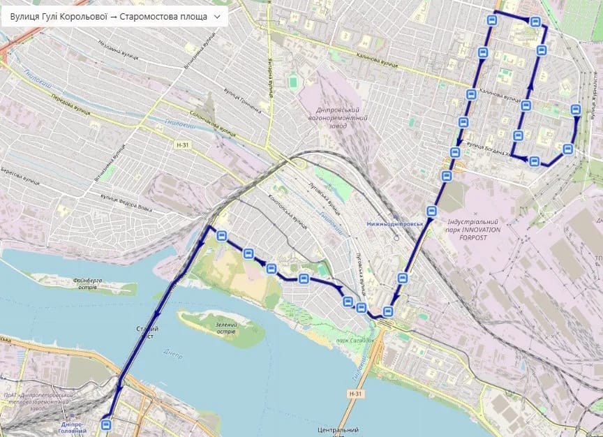 Маршрутка № 31 в Днепре