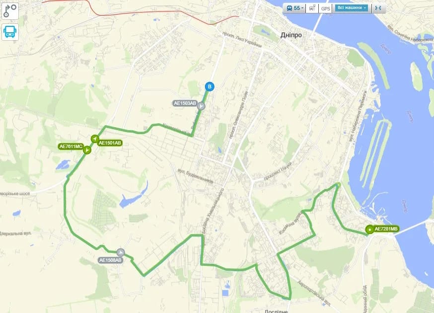 Маршрутка № 55 в Днепре