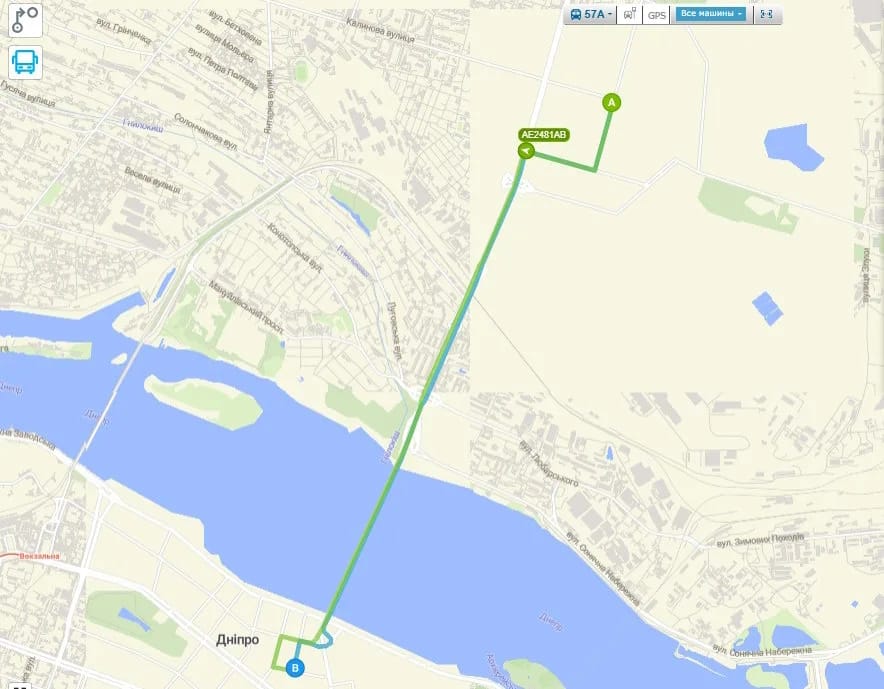 Маршрутка № 57А в Днепре