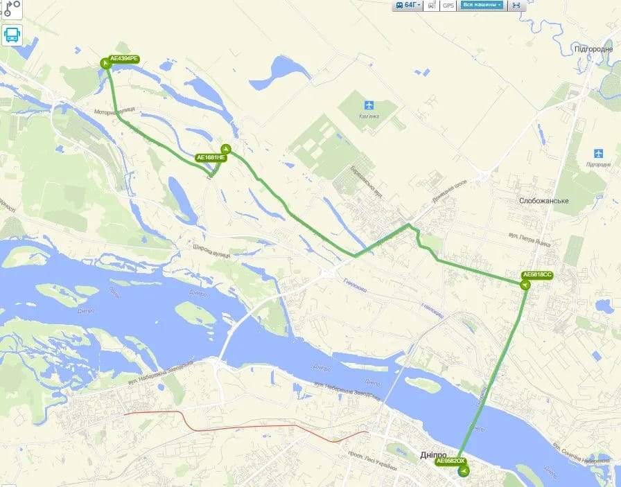 Маршрутка № 64Г в Днепре