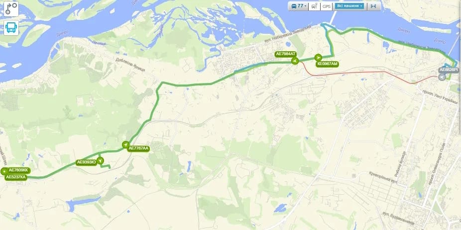 Маршрутка № 77 в Днепре