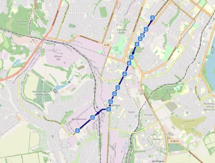 Трамвай 16 в Днепре