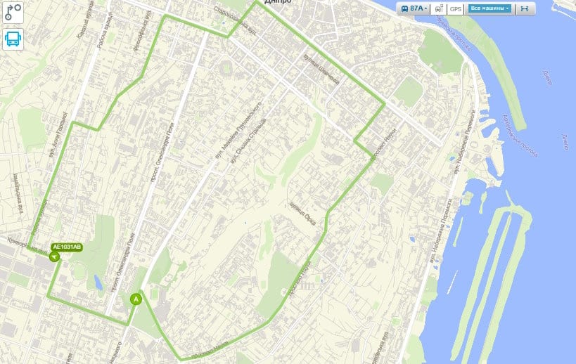 Маршрутка № 87А в Днепре