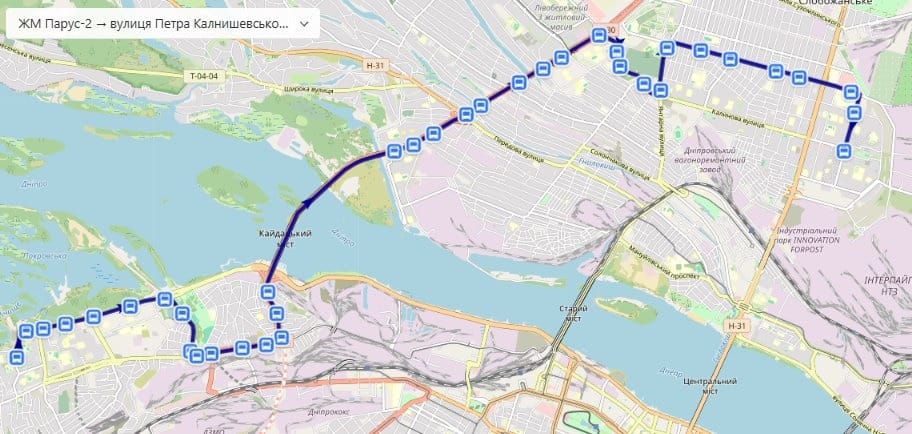 Маршрутка № 95А в Днепре