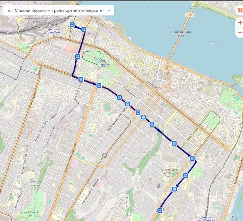 Трамвай 7 в Днепре