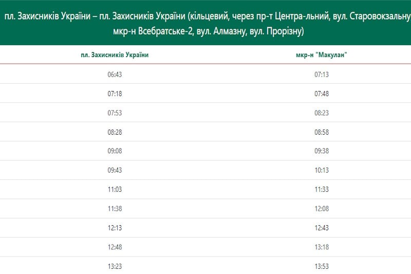 Автобус 1а Кривой Рог