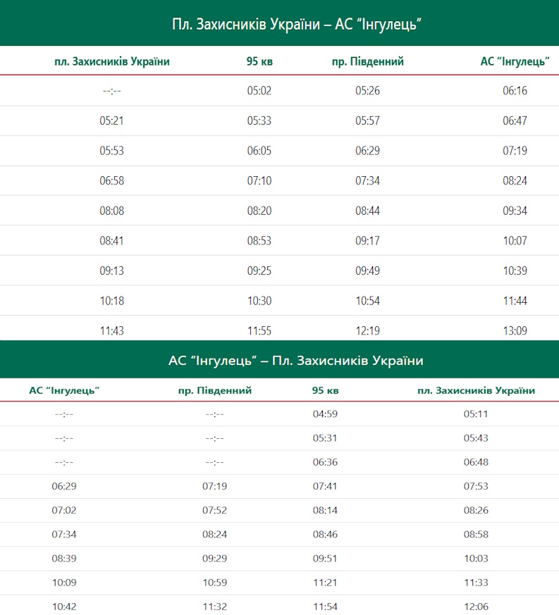 Автобус 302 Кривой Рог