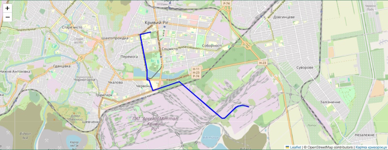 Трамвай 12 Кривой Рог