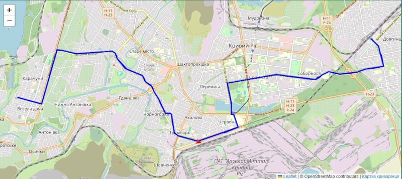 Трамвай 22 Кривой Рог