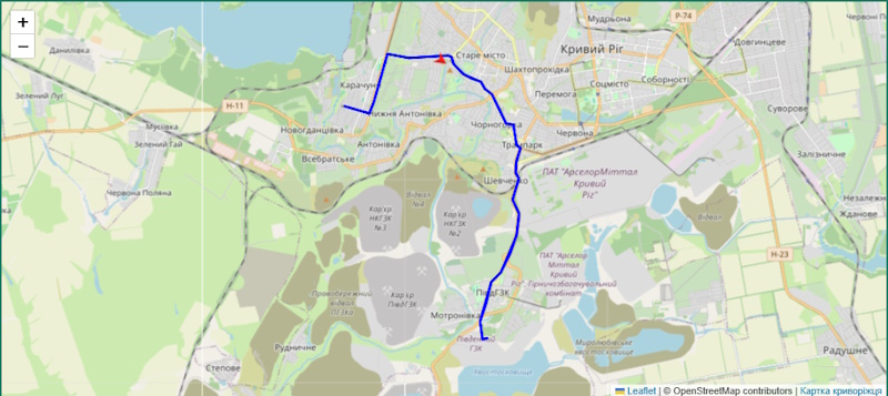 Трамвай 4 Кривой Рог