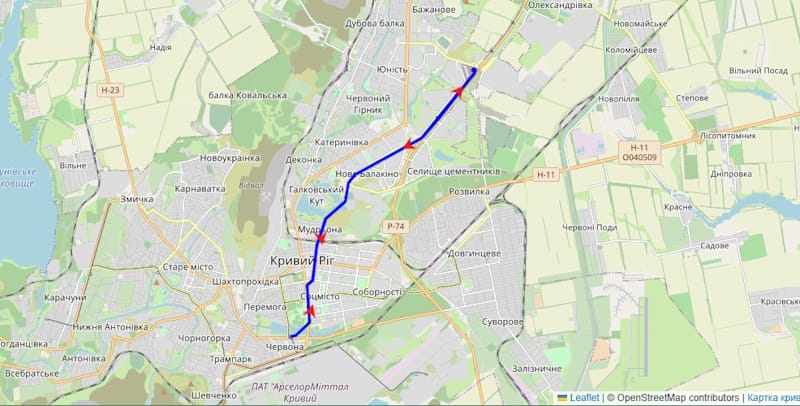 Скоростной трамвай 1М Кривой Рог