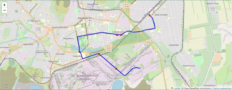 Трамвай 9 Кривой Рог