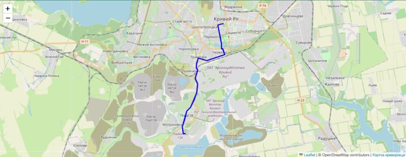 Трамвай 10 Кривой Рог