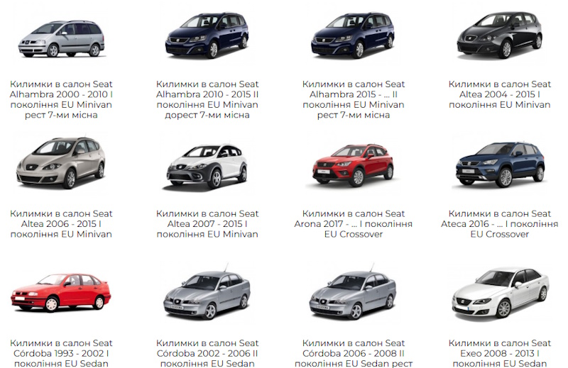 Килимки в салон