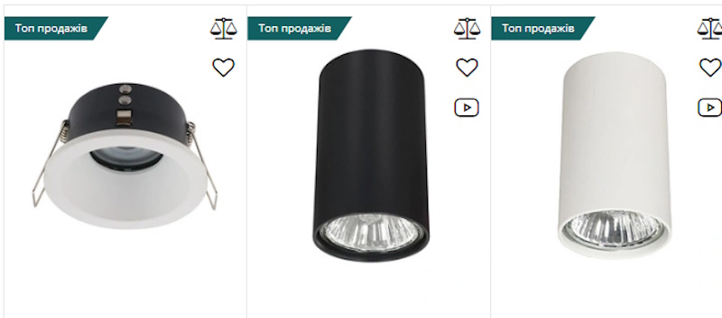 Точкові світільники